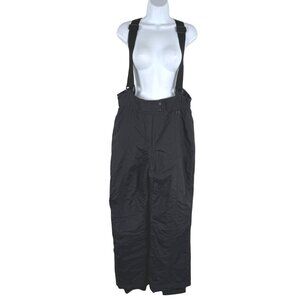 Pacific Trail Snow Bib Overalls Womens Large Black Nylon Outdoor Ski PT-2748